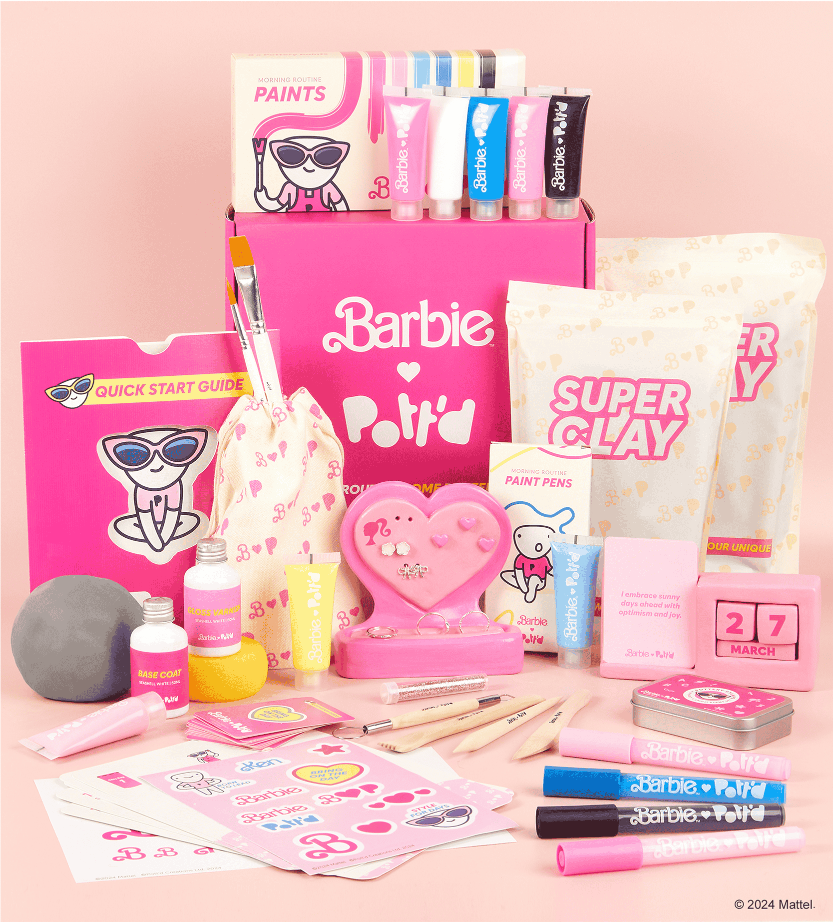 コスメハッピーセット Barbie™ x Pott'd Morning Routine Home Pottery Kit – Pott'd US