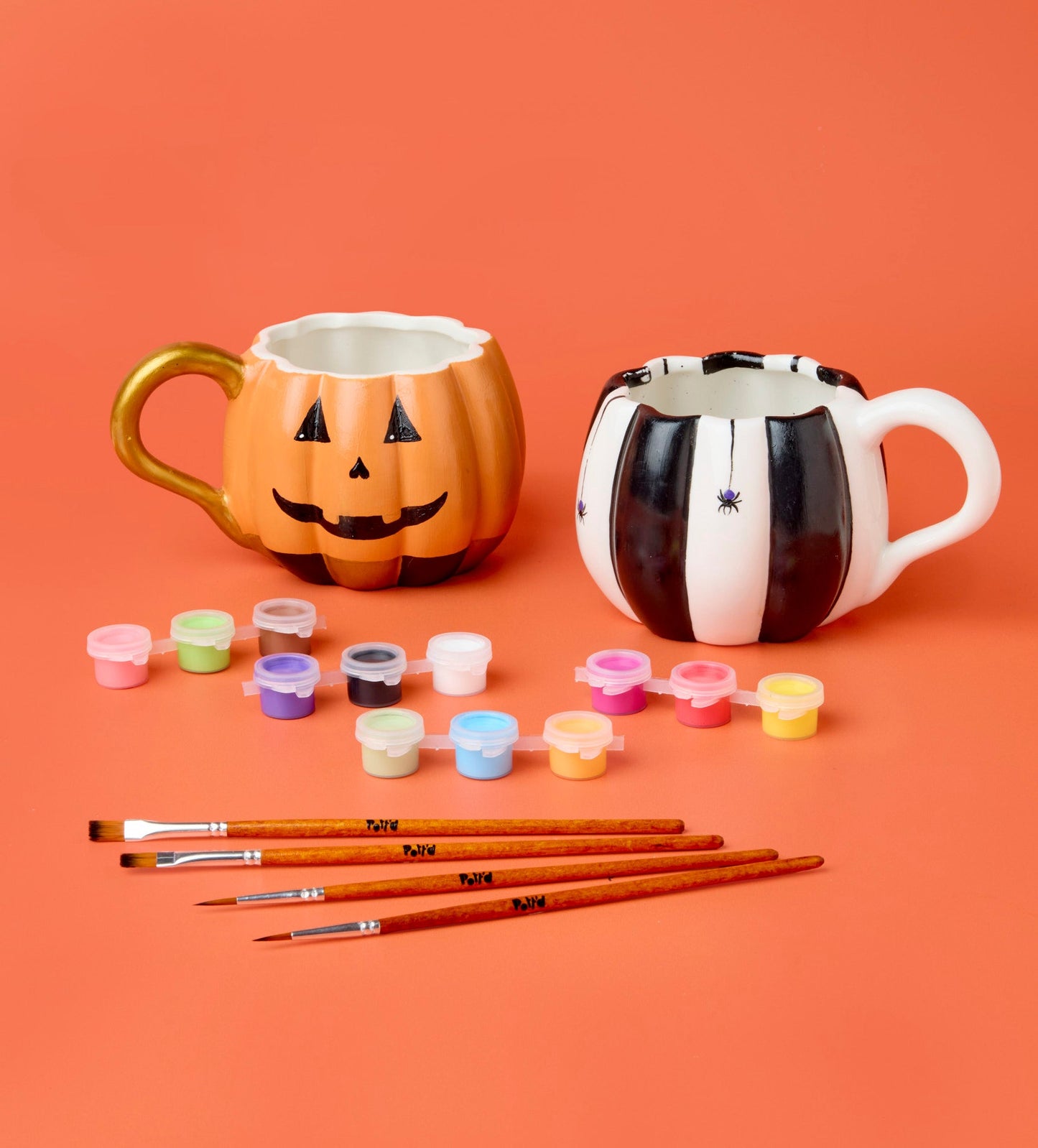 Halloween Pumpkin Paint-a-Mug x2