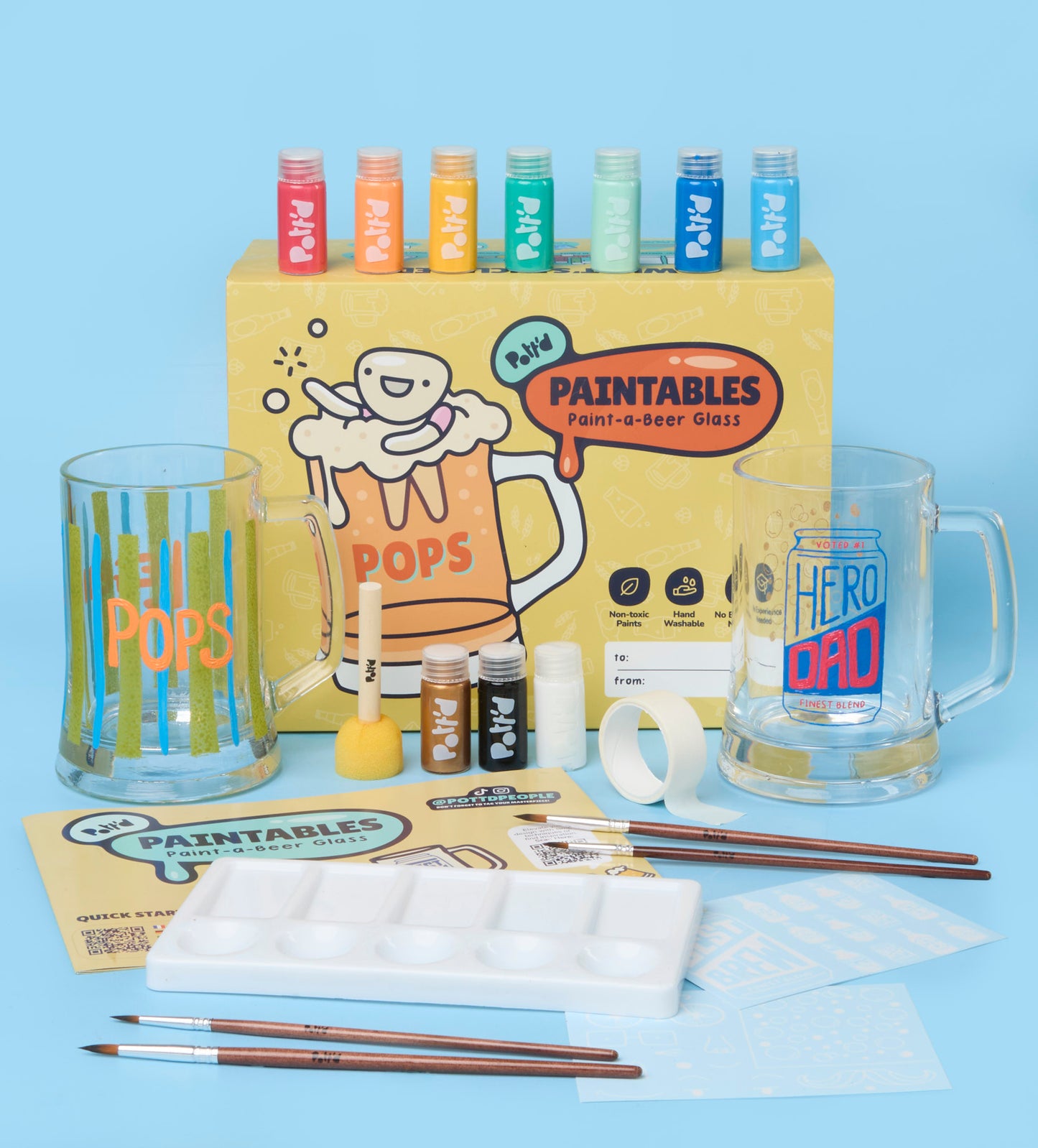 Father's Day Paint-a-Beer Glass