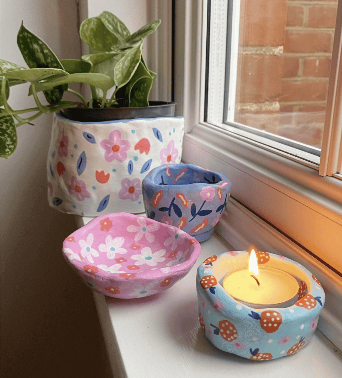 Pott'd Air Dry Clay Home Pottery Kit