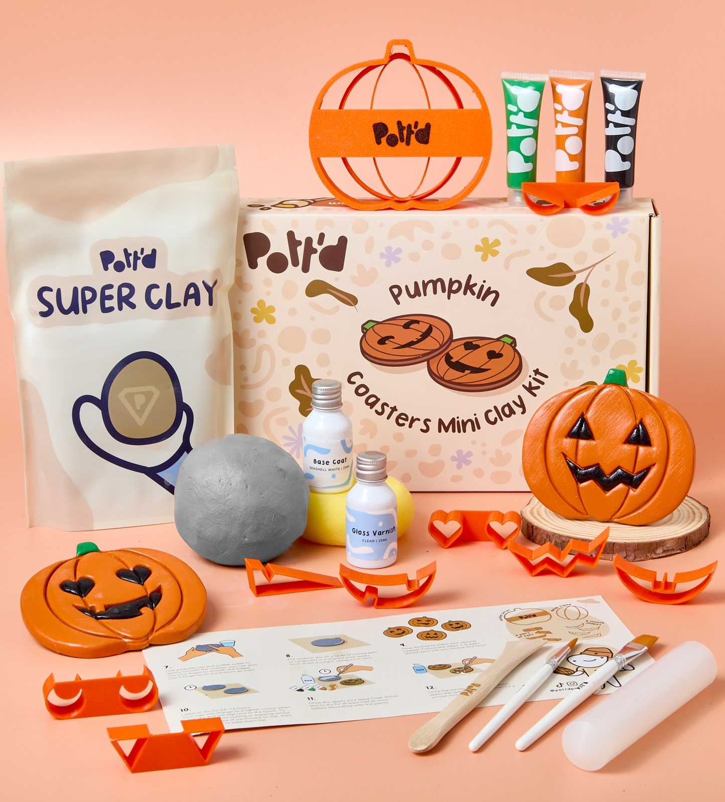 Pumpkin Coaster Clay Kit