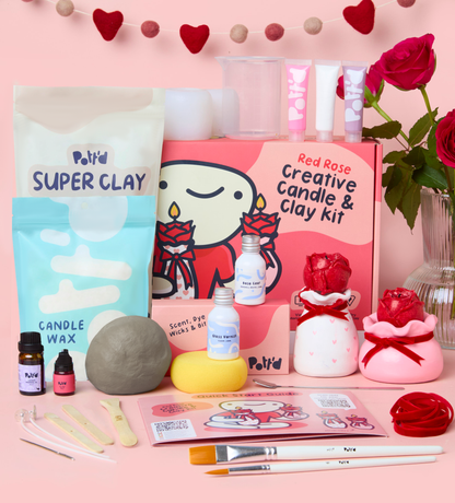 Red Rose Creative Candle & Clay Kit Pott'd US Red Rose Creative Candle & Clay Kit Pott'd US