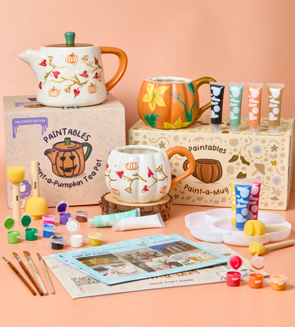 Pumpkin Paint-a-Mug x2