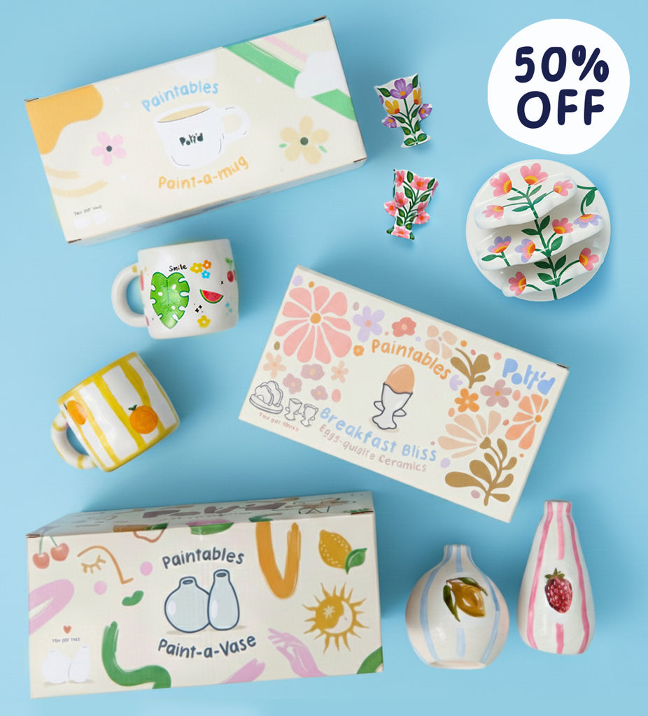 Paintables Mug, Breakfast Set & Vase Bundle - Image 1