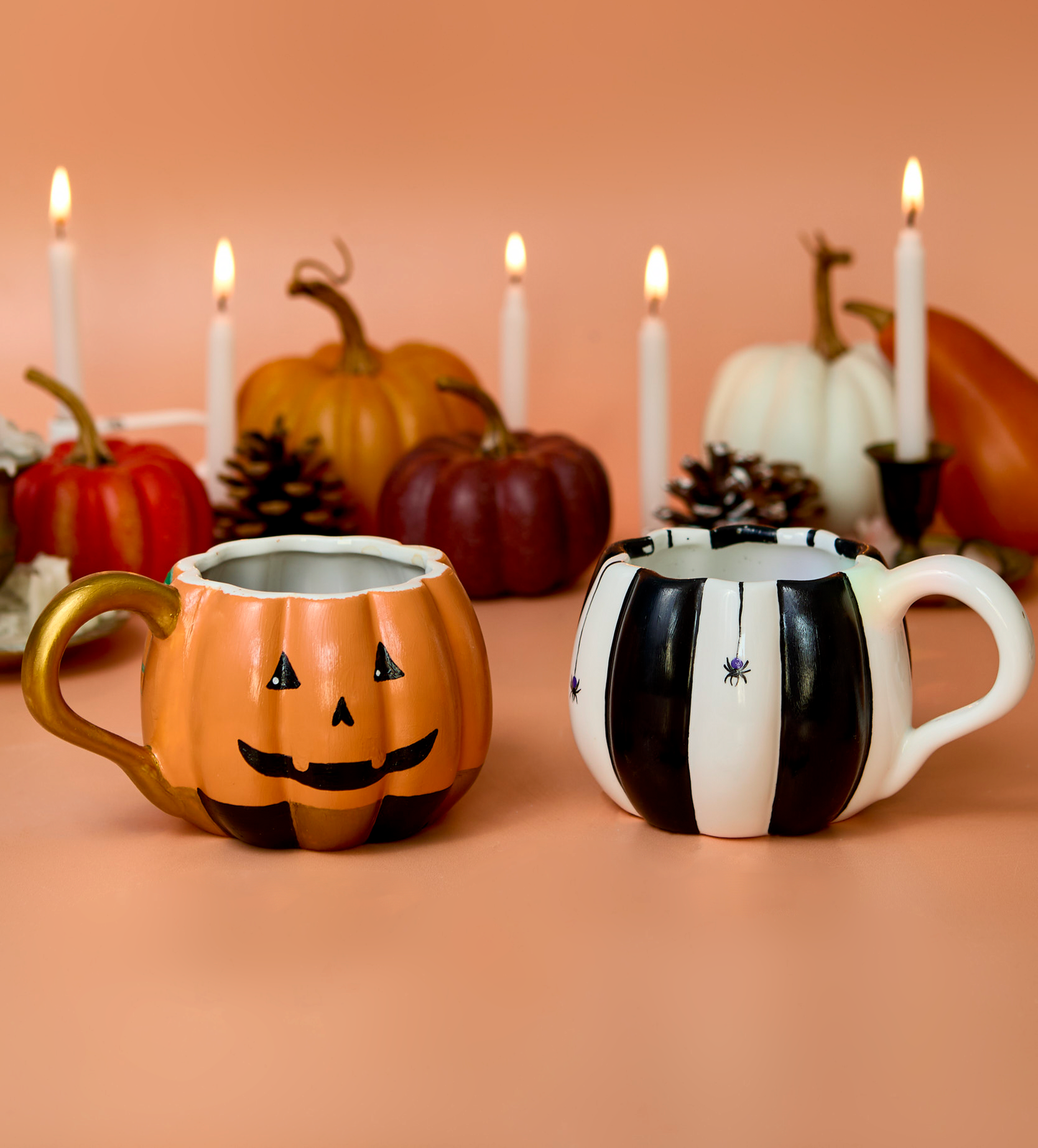 Halloween Pumpkin Paint-a-Mug x2