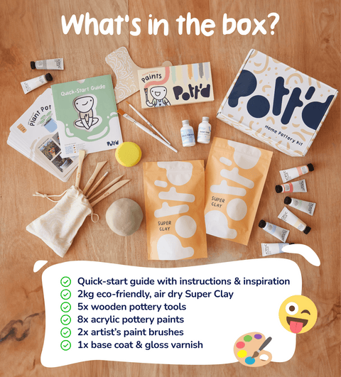 Pudgy's Pottery Box: At Home Clay Kit
