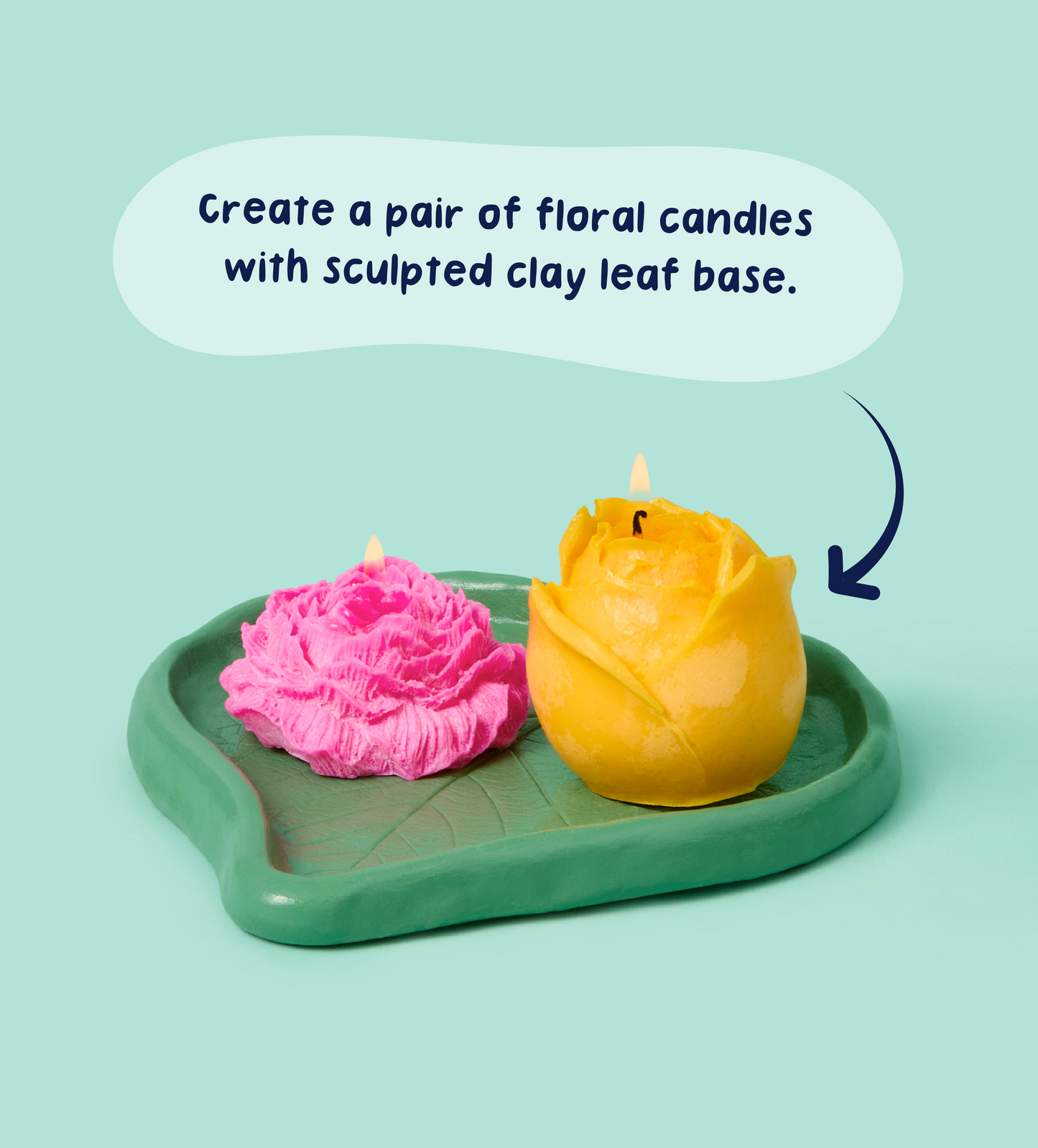 Floral Flame Creative Candle & Clay Kit