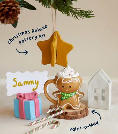 Christmas Pottery & Gingerbread Mug Bundle