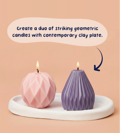 Geometric Glow Creative Candle & Clay Kit