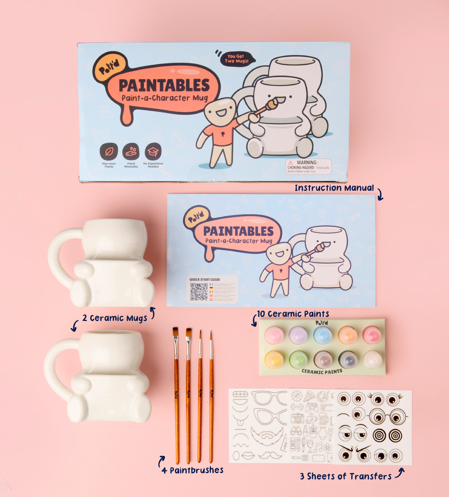 Paint-a-Character Mug x2
