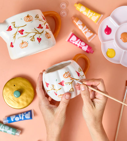 Pumpkin Paint-a-Mug x2