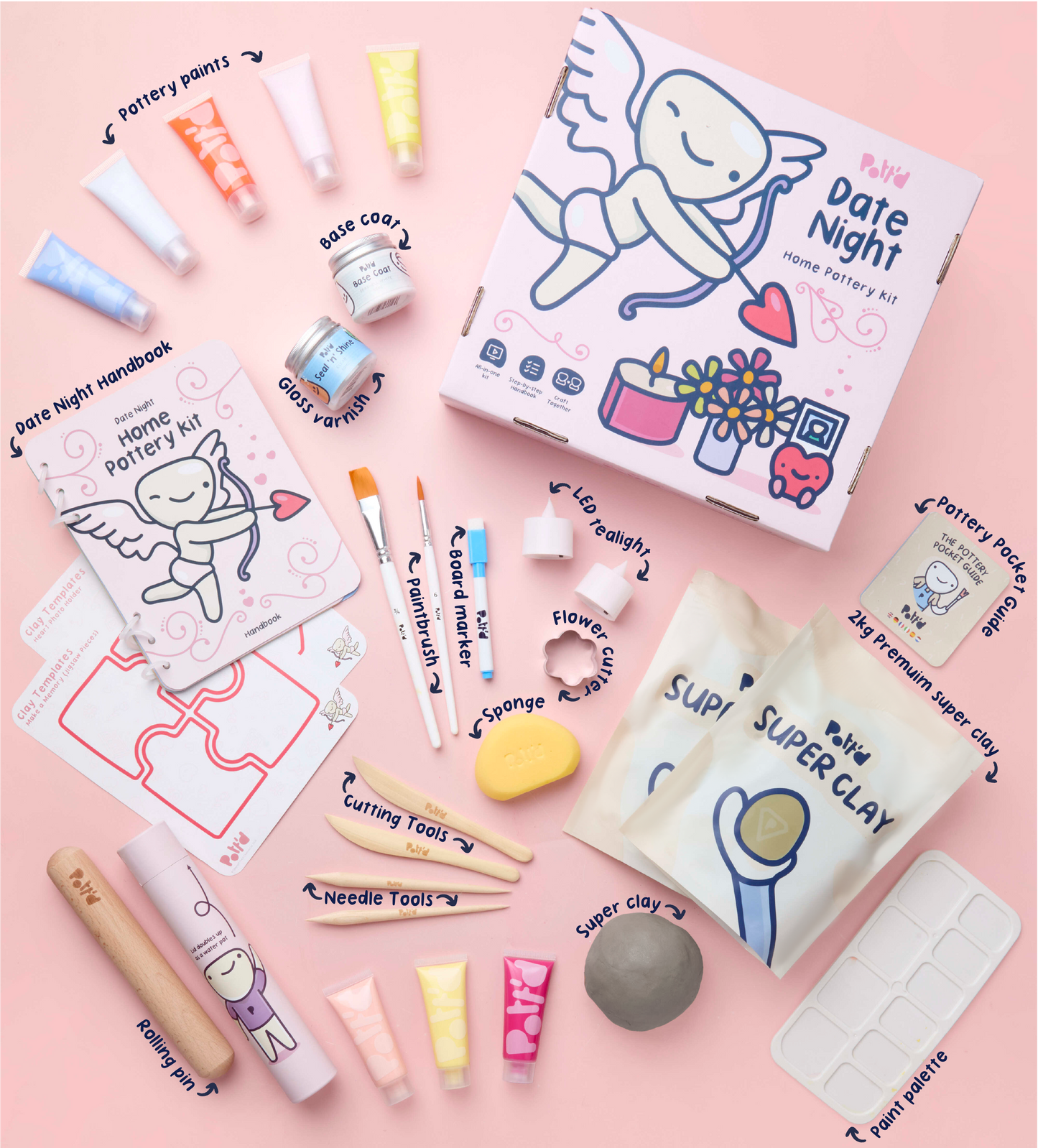 Date Night Home Pottery Kit