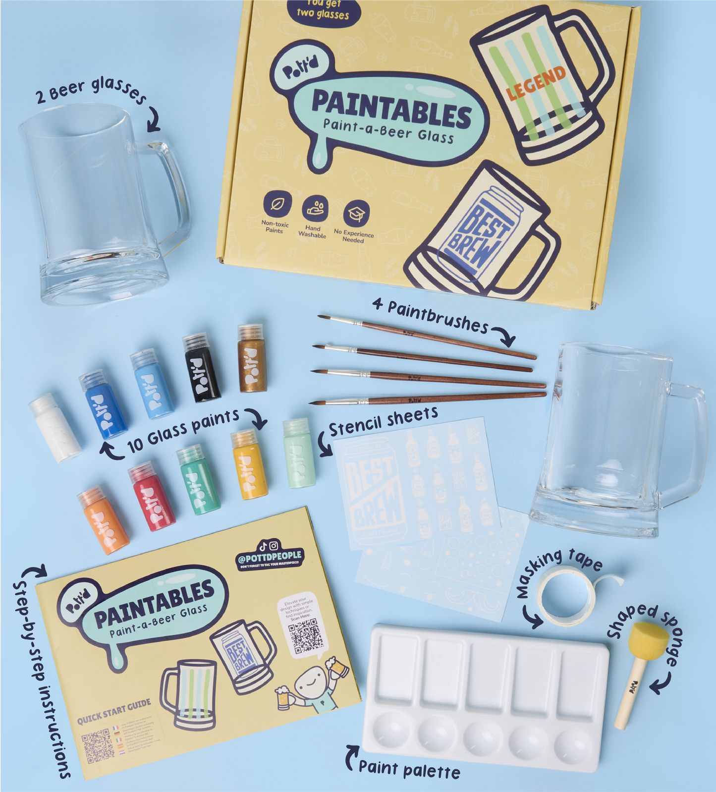 Father's Day Paint-a-Beer Glass