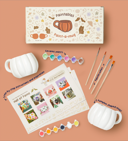 Halloween Pumpkin Paint-a-Mug x2