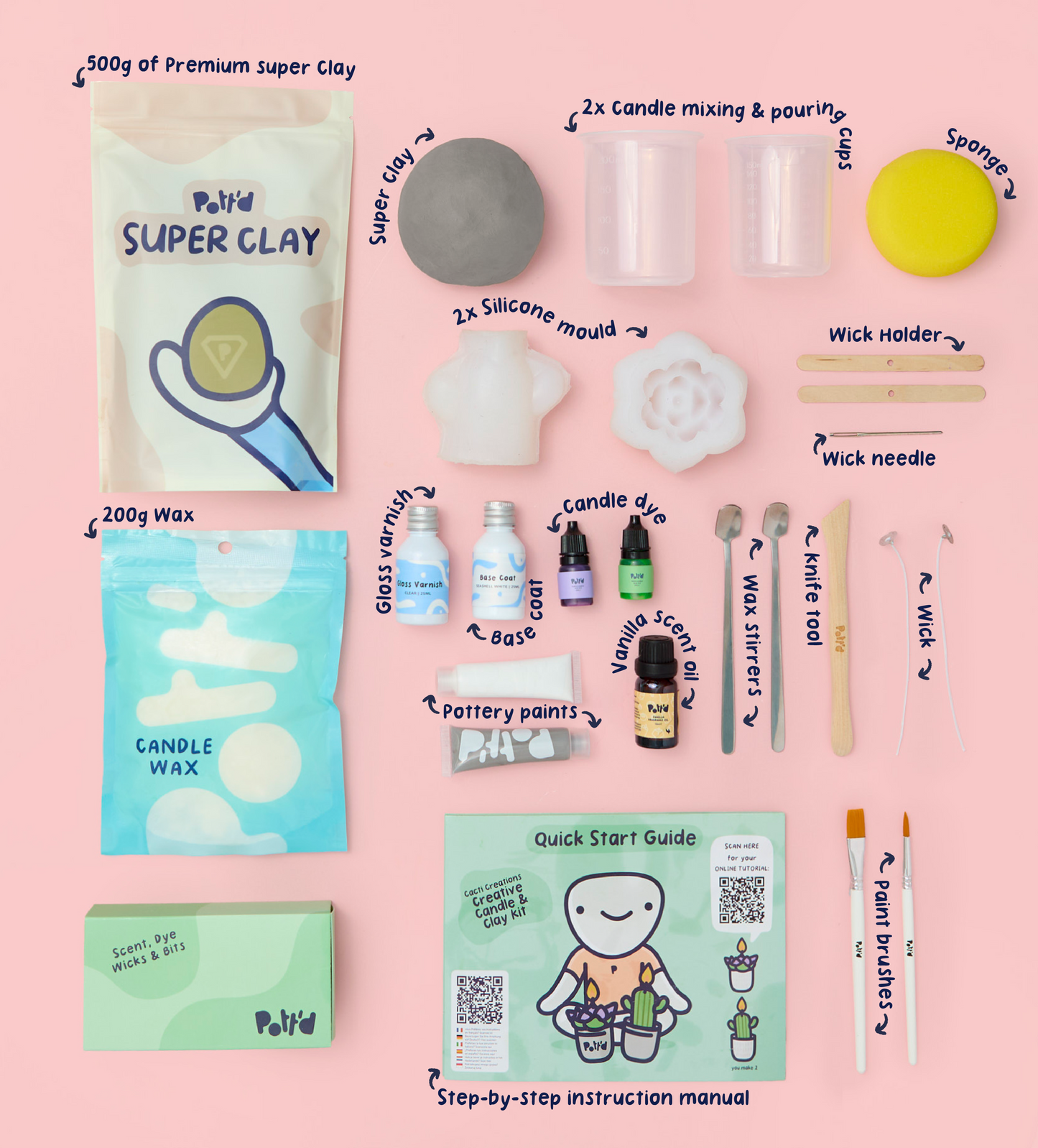 Cacti Creations Creative Candle & Clay Kit