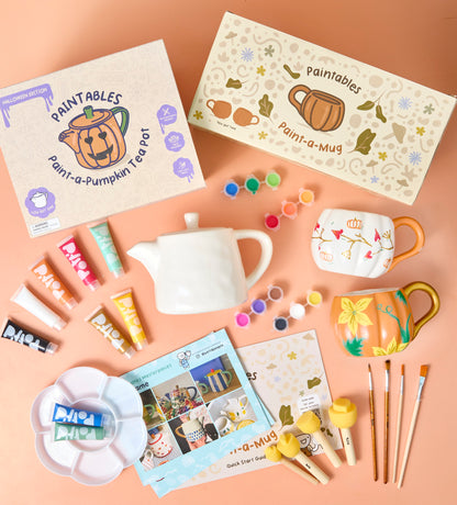 Pumpkin Paint-a-Mug x2