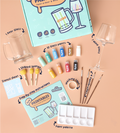 Paint-a-Beer and Wine Glass