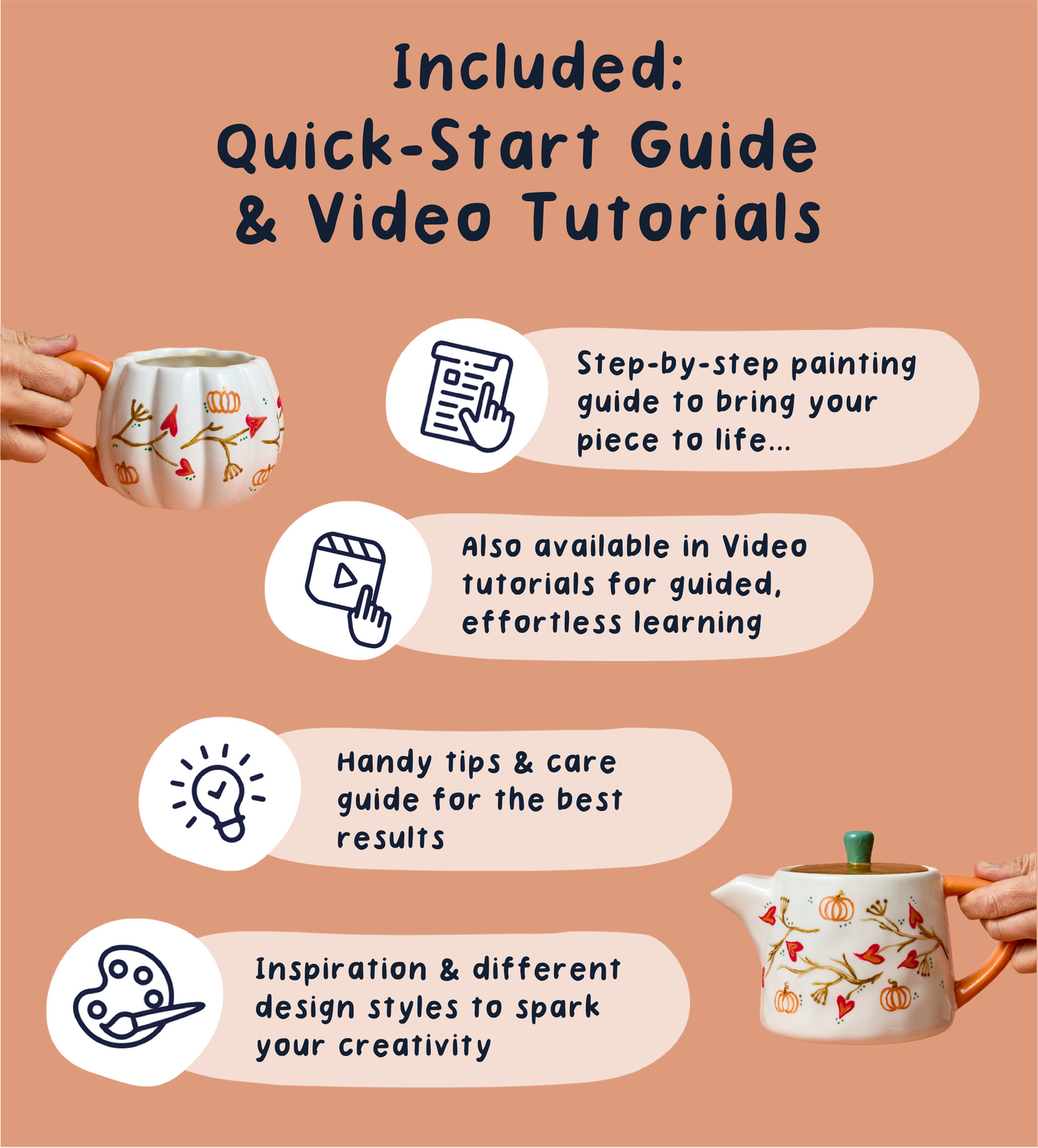 Pumpkin Paint-a-Mug x2