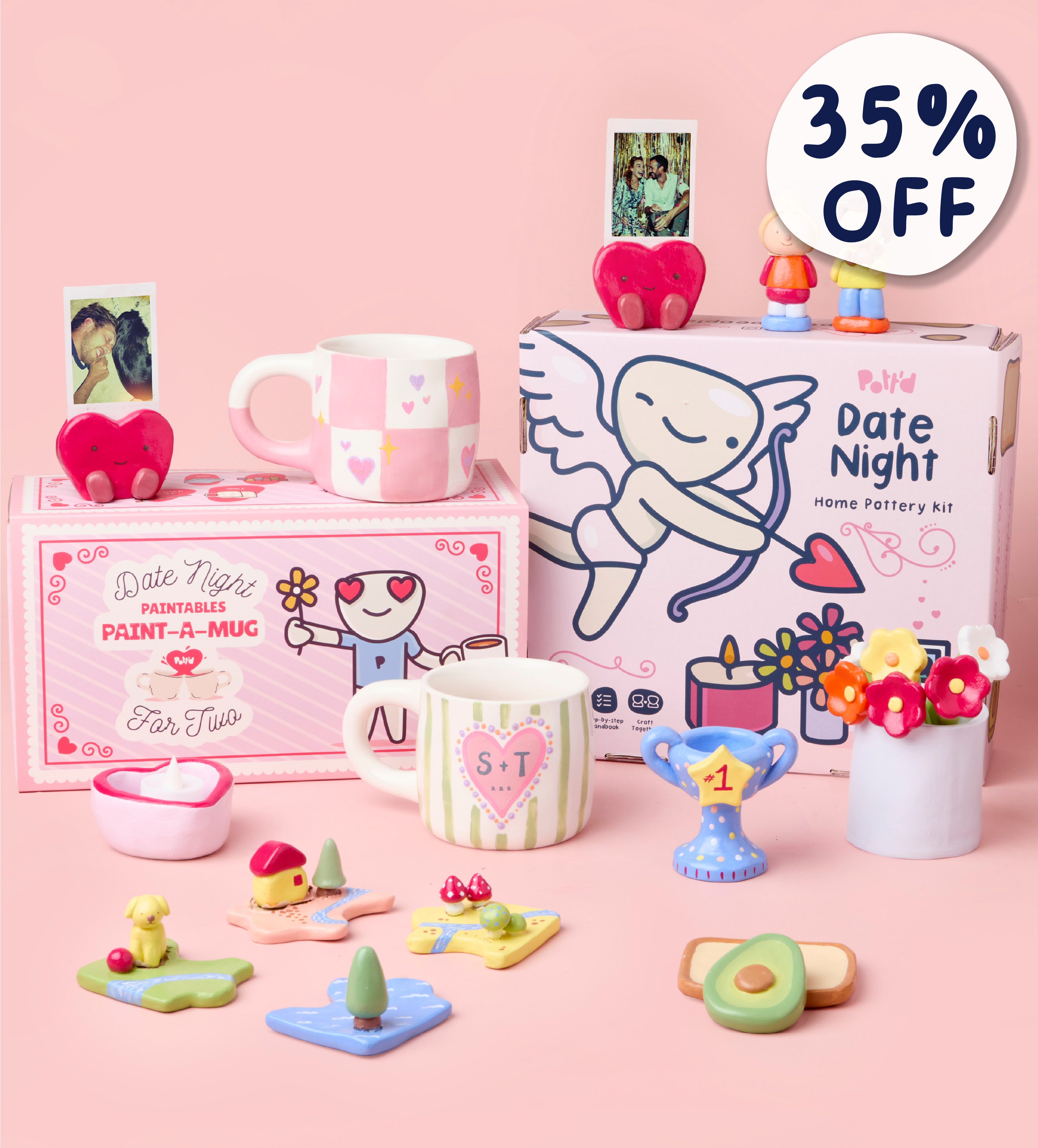 At-Home Pottery & Mug Painting Date Bundle - Image 1