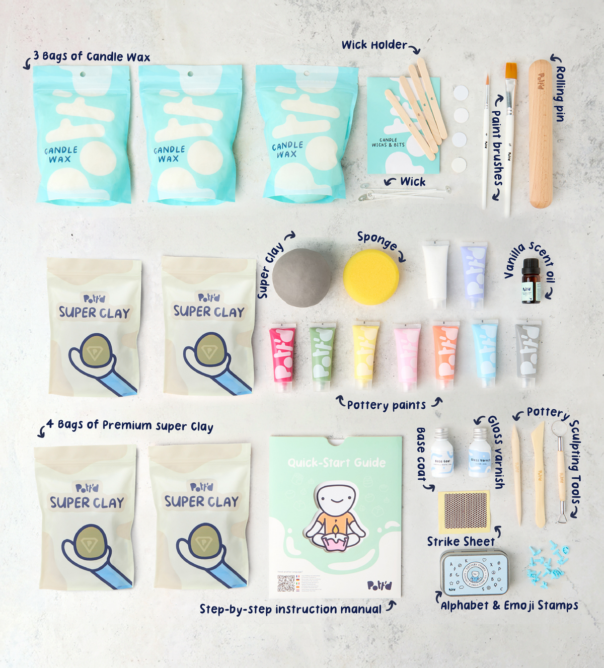 Home Pottery Candle Making Kit