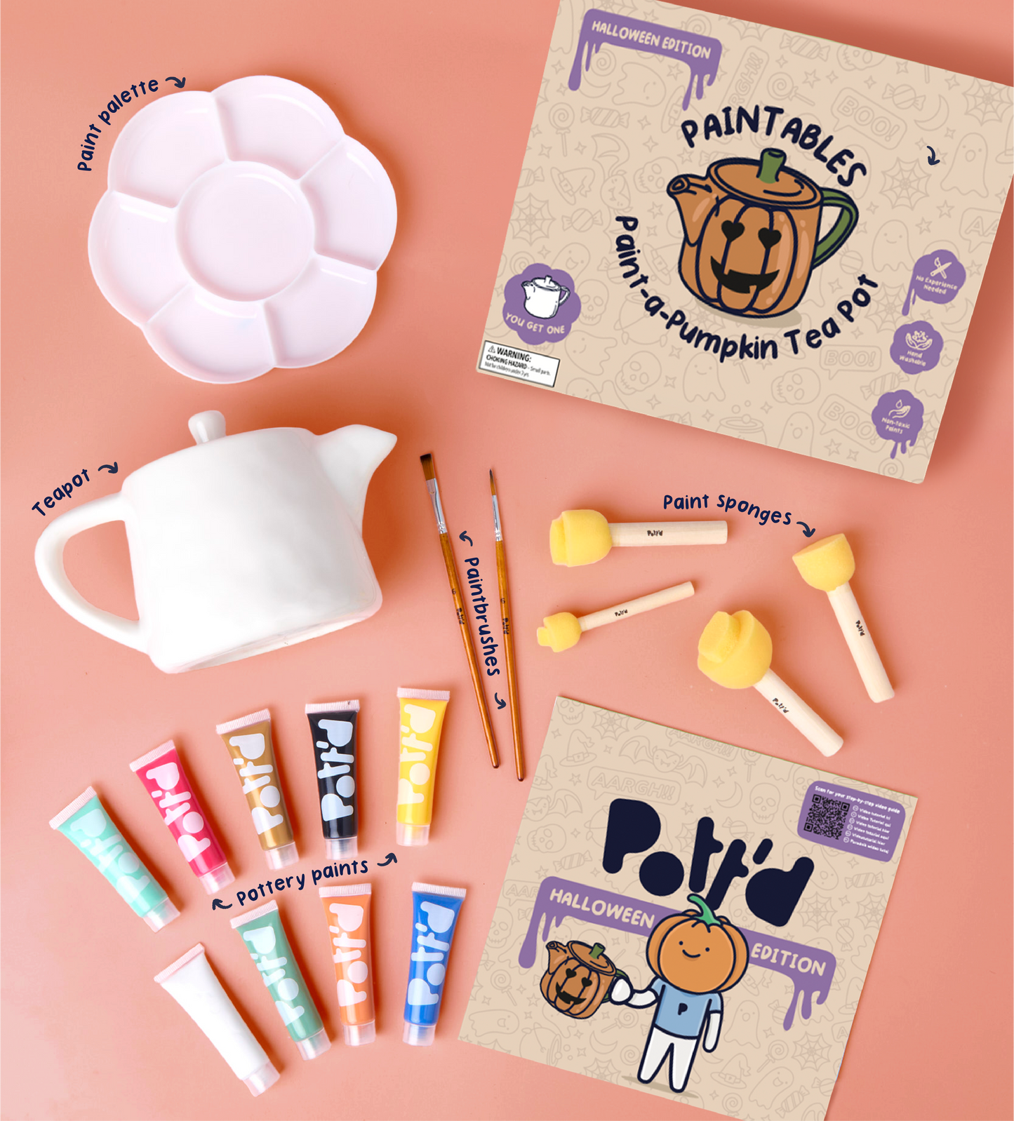 Spooky Sips: Halloween Paint-a-Tea Pot