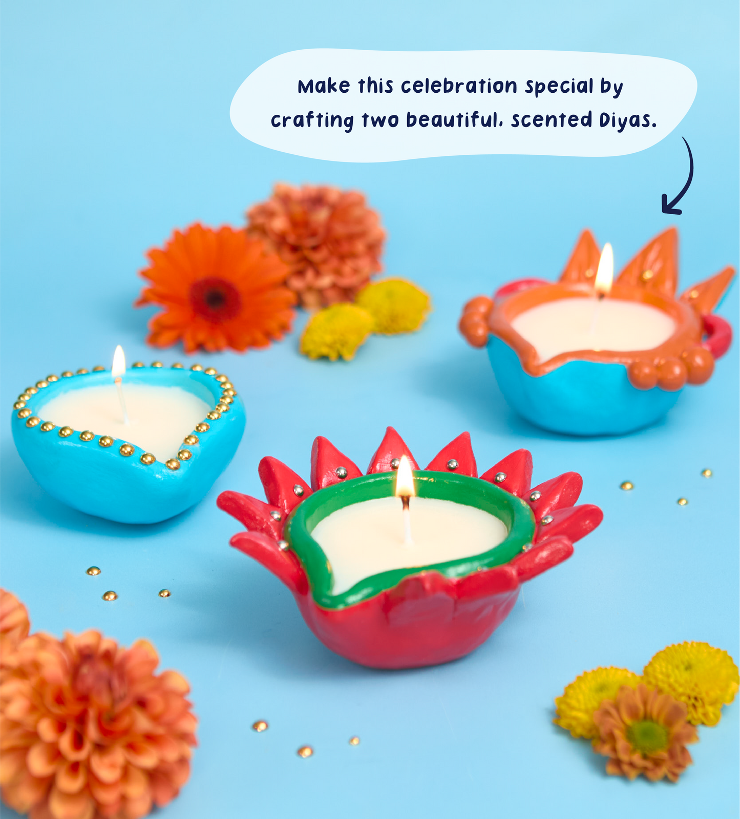 Diwali Candle & Clay Kit